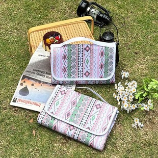 Spring Outing Camping Style Outdoor Waterproof and Moisture-Proof Beach Mat Picnic Cloth Camping Style Cushion Picnic Mat Custom Family