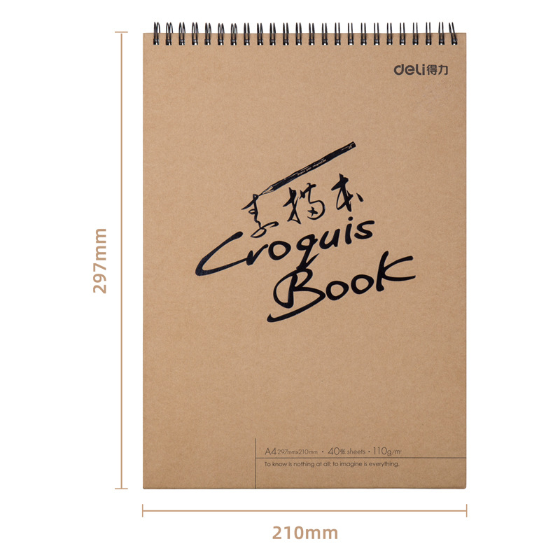 Deli /73357 boceto libro dibujo papel estudiante pintura boceto papel bosquejo libro
