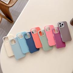 肤感硅胶果冻色苹果手机壳适用iphone11-17promax系列纯色手机套