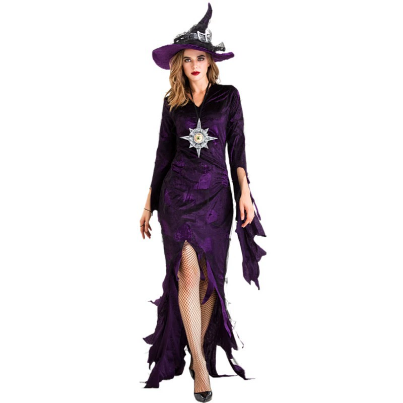 Новая хэллоуиновская одежда - Purple Snapt Witch - магическая вечеринка, Лорд Фея, выступление, сервис