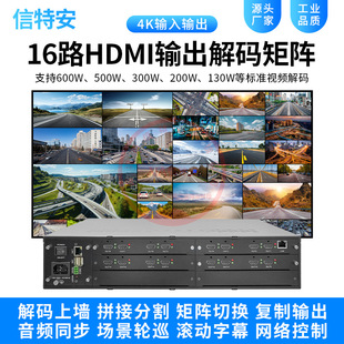 16-way HD surveillance video decoder split screen network decoding matrix H265 compatible with Haikang Dahua ONIVF