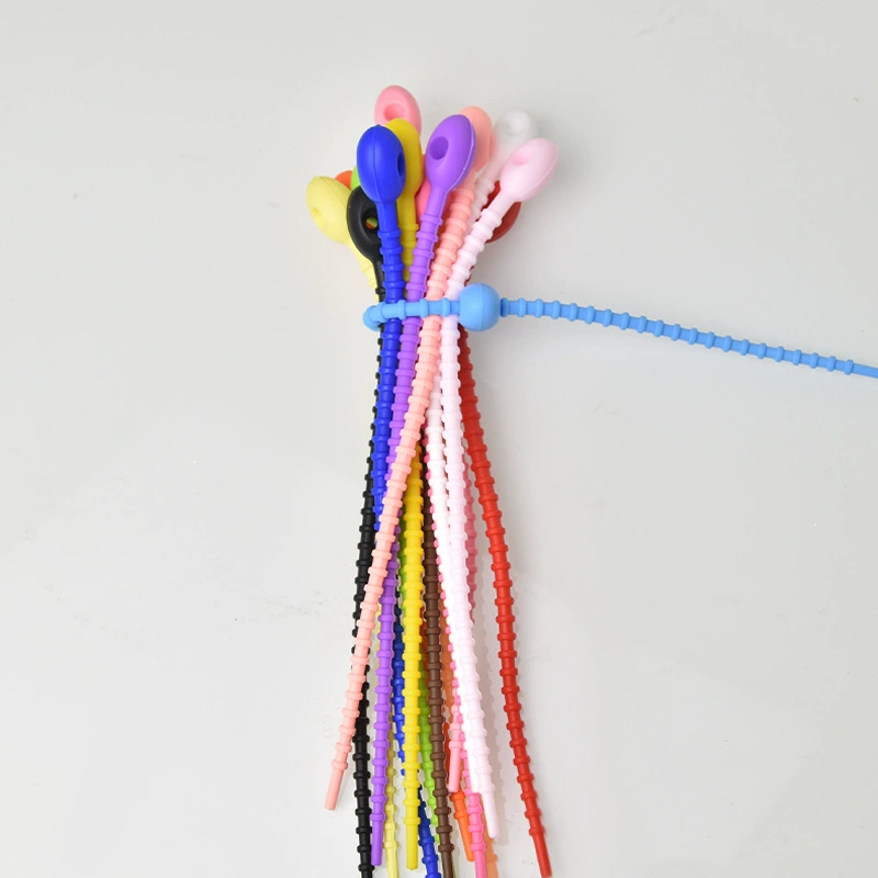 220 мм эластичный силиконовый стяжной ремень для хранения связки кольцо плюшевые цветы