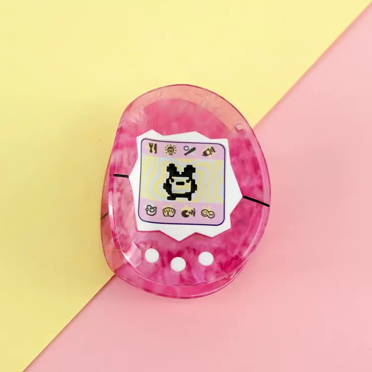 逸意饰品跨境饰品卡通印刷醋酸发夹趣味电子宠物ins风小号鲨鱼夹