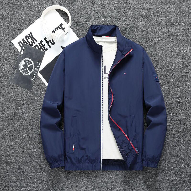 Men's Spring and Autumn New Coat Fashionable Collar Jacket Windbreaker Casual Handsome All-match Jacket Men's Jacket Top Men's Spring and Autumn New Coat Fashionable Collar Jacket Windbreaker Casual Handsome All-match Jacket Men's Jacket Top