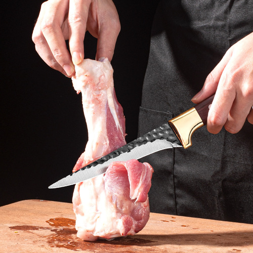 Hand-forged sharp bone-splitting knife, lamb slaughter and cutting knife, sharp blade, stainless steel, fast meat-cutting, special knife for killing pigs