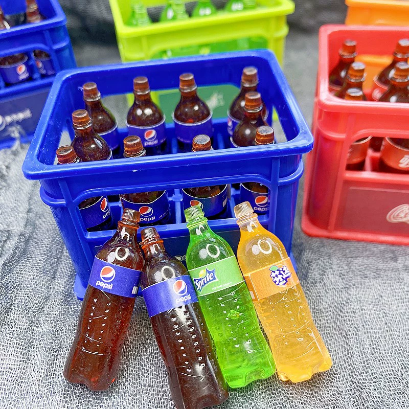 Small doll house, food play, Cola, Soda