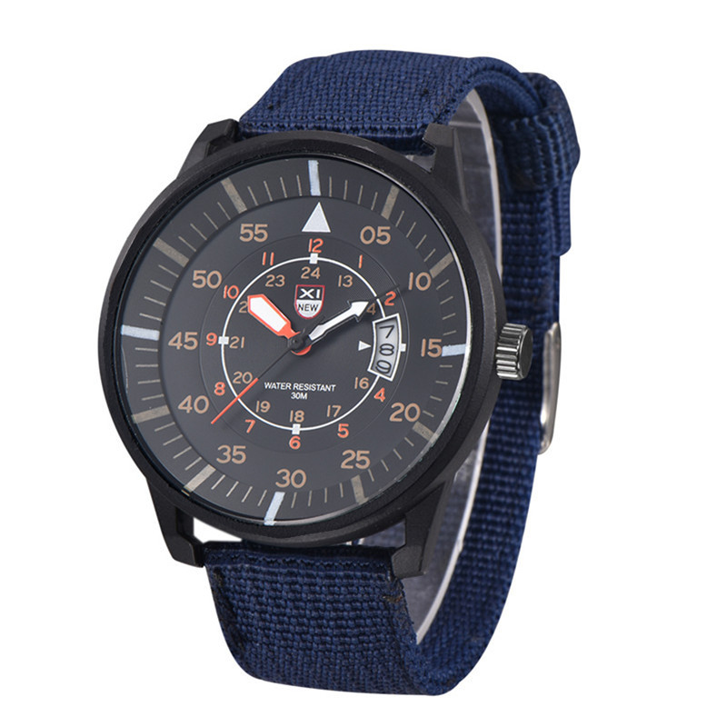 AliExpress reloj para hombre nueva moda cinturón de nylon regalo reloj militar calendario luminoso reloj de cuarzo para hombre entrega de una sola pieza