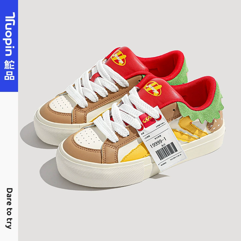 Модные женские кроссовки в стиле бургеров, новый оригинальный дизайн для всех сезонов, американские повседневные кроссовки TP1215W