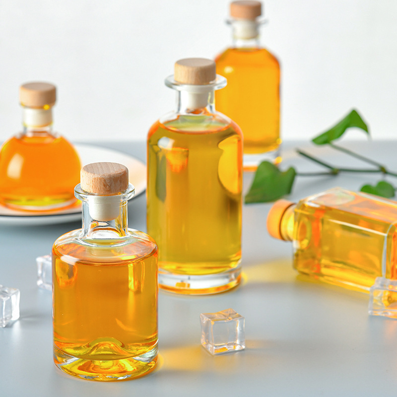 Botella de vino de fruta japonesa botella de vino pequeña botella vacía botella de vidrio NS viento sellado con tapa botella de bebida de vidrio