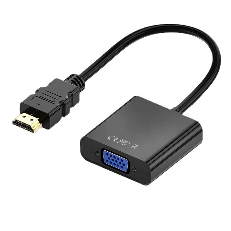 HDMI to VGA converter adapter, 1080p, optional audio and power, 15 cm
