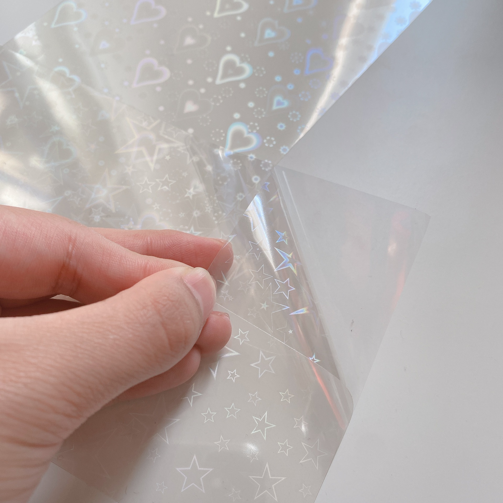 Polaroid foto brillante película láser etiqueta Gu Chuck película álbum de fotos estrella persiguiendo DIY etiqueta transparente