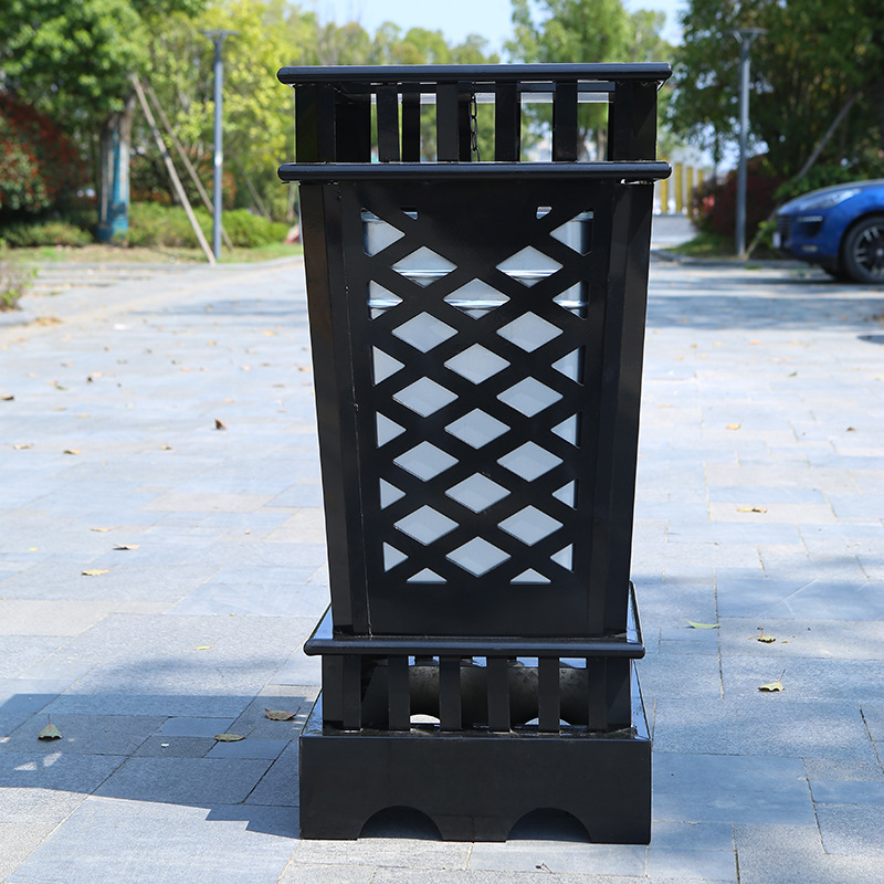 Outdoor peel box trash can iron grid galvanized sheet sanitation…