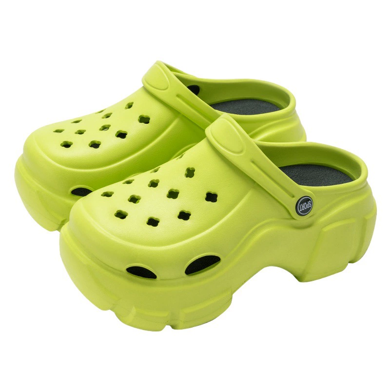 Туфли на толстой подошве с повышающими отверстиями, популярная женская верхняя одежда, Офисная Нескользящая дышащая Операционная, полутапочки с закрытым носком, женские летние