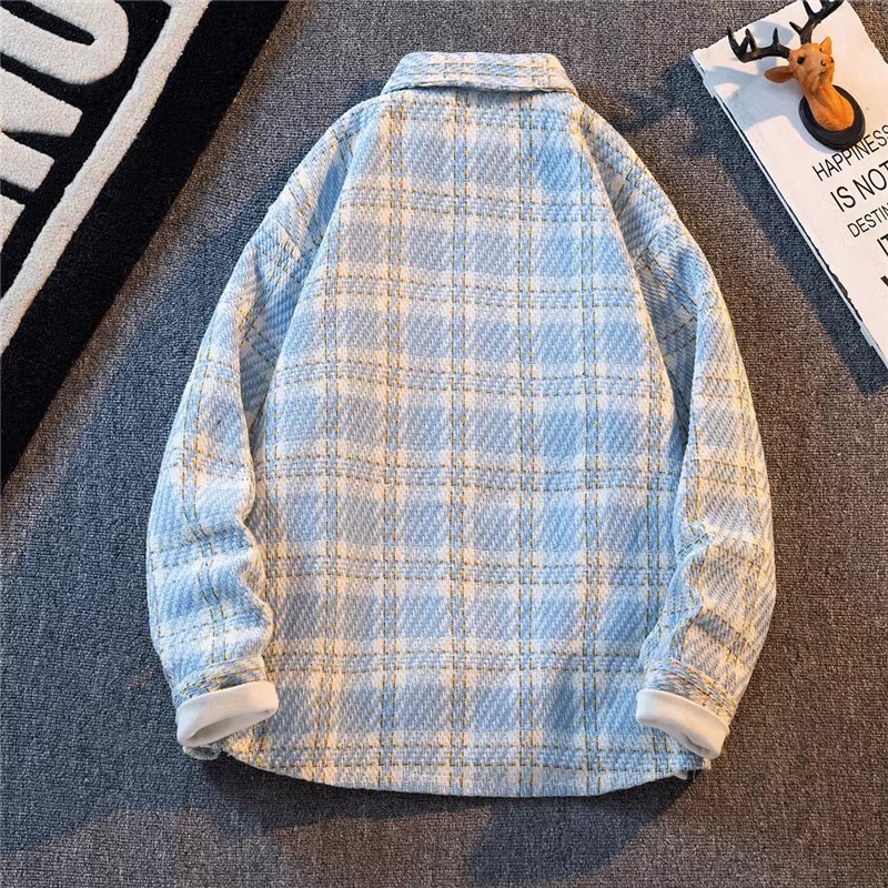 Camisa de pareja de todo fósforo chaqueta chaqueta otoño nuevos hombres retro cola de golondrina pequeña fragancia abrigo diseño tejido