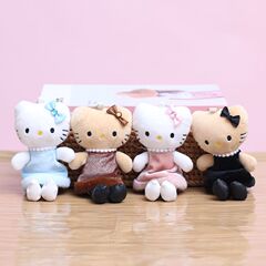 インターネット有名人 kt 猫ペンダント衣類アクセサリーかわいいぬいぐるみ人形バッグペンダントキーホルダー布人形