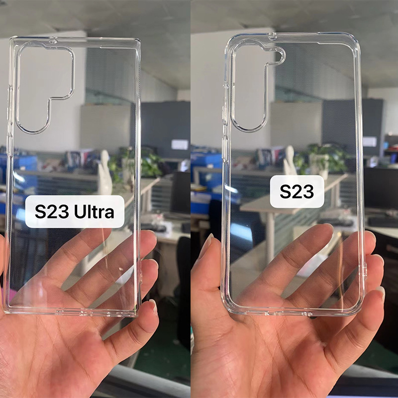 Suitable for High-End Quality Samsung S23 Transparent Tpu Phone Case S23Ultra Ultra-Thin Bayer High-Transparency Soft Case Customization