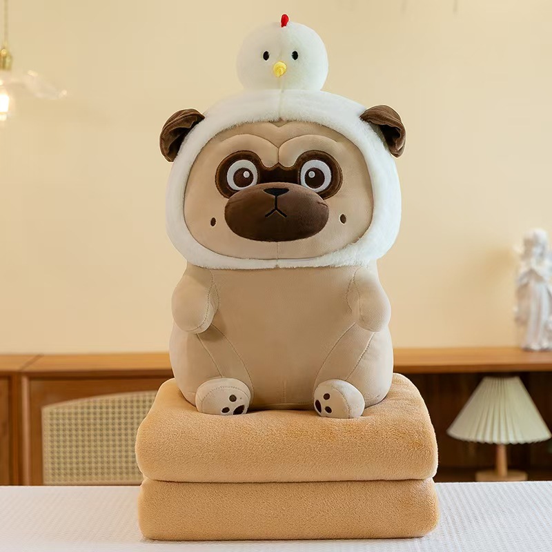 Doll Blanket 2 en 1 Peluche Doll Oficina siesta aire acondicionado Quilt Mi gato real Blanket Batch