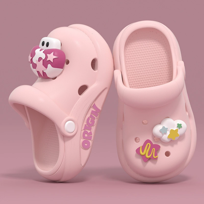 Новые детские сандалические тапочки Летний мультфильм милые мальчики и девочки носят нескользящие детские туфли с мягким дном в помещении и снаружи