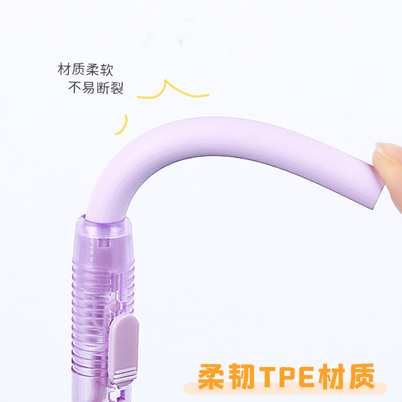 Nuevo estudiante borrador fino retráctil color caramelo lindo push borrador en forma de pluma borrador papelería al por mayor