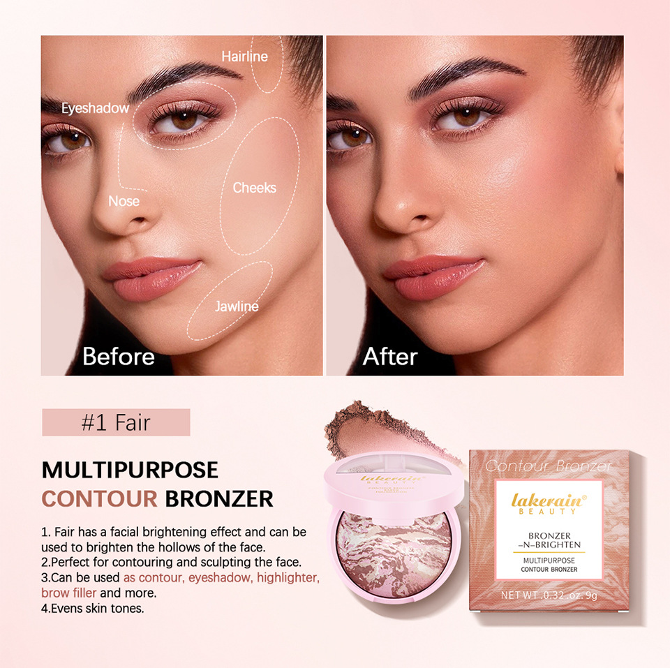 Cross-border new lakerain baking powder, highlighter Contour powder, setting and contouring undefined