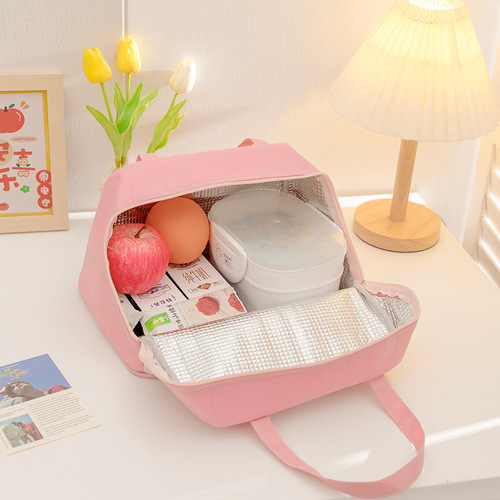 New cartoon portable lunch box bag for students to bring meals to office workers, thickened thermal insulation aluminum foil high-value bag