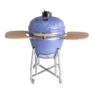 Kamado Grill 24Ӣ���ɫ���ÿ���tľ̿ BBQ�մɟ����t �S��ֱ�N