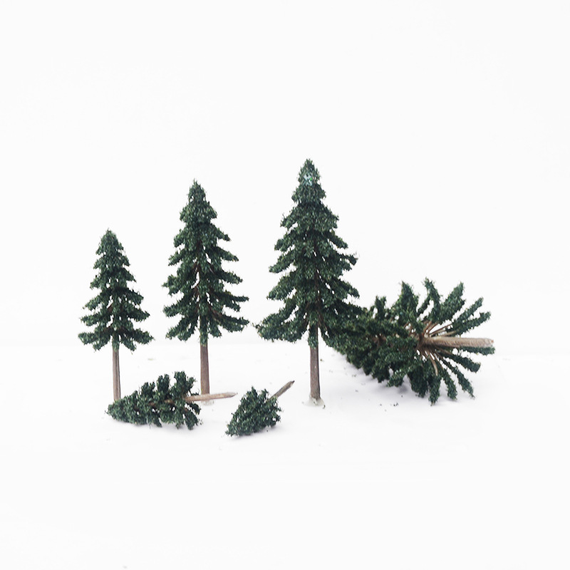 Arquitectura árbol modelo de arena paisaje árbol mini acera de plástico simulación cedro material de escena DIY