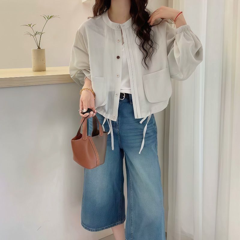 Sunscreen clothing, UV protection, breathable short jacket, long sleeves, summer 2026 new style, sunscreen cardigan top.