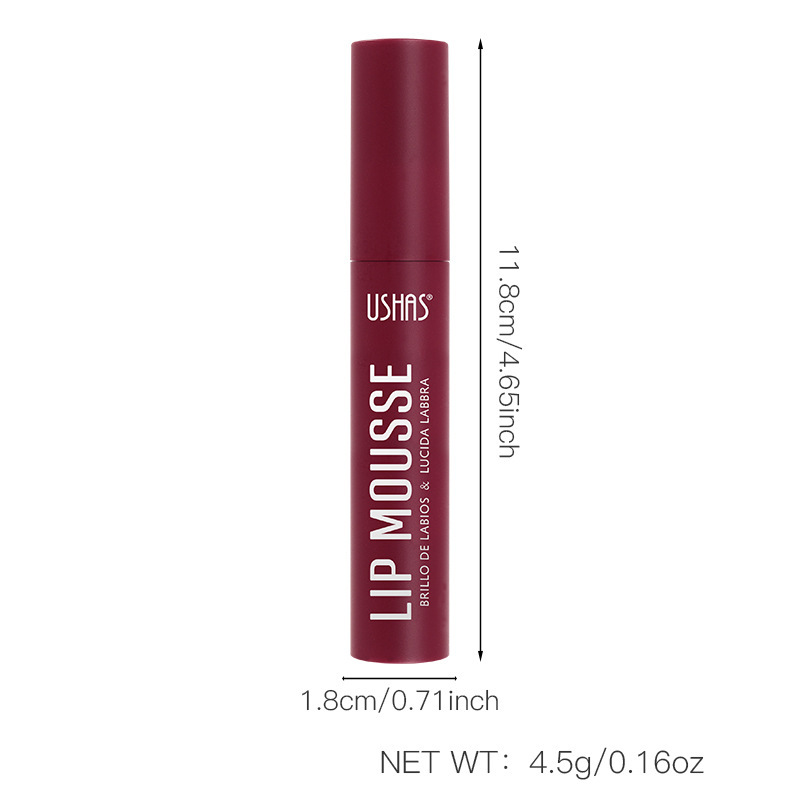 USHAS Europa y los Estados Unidos transfronterizos ahora mate a largo plazo impermeable brillo Amazon esmalte labial UC033A + B