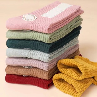 Pure color socks women's mid-calf spring and summer solid color Four Seasons confinement socks Four Seasons New mid-calf socks casual sweat-absorbent deodorant breathable