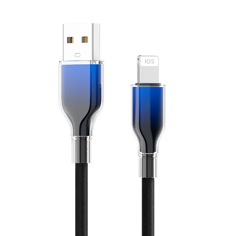 透明な氷の結晶携帯電話織りデータケーブル Apple 1516 Huawei Xiaomi 携帯電話超高速充電データケーブルに適しています|undefined