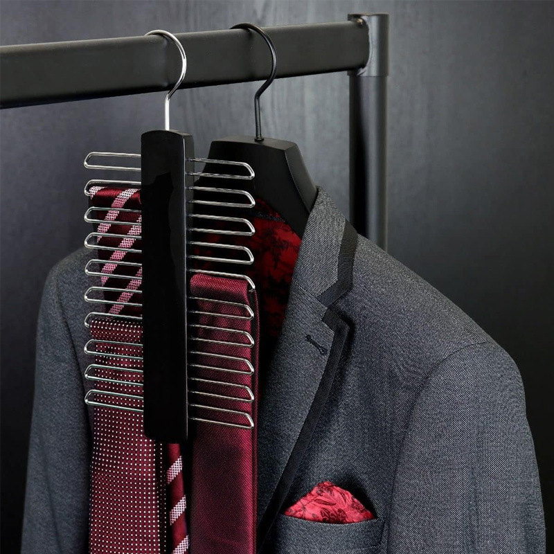 クロスボーダー多機能ストラップ下着木製ネクタイ収納棚滑り止めシルクタオルベルト小物フックハンガー