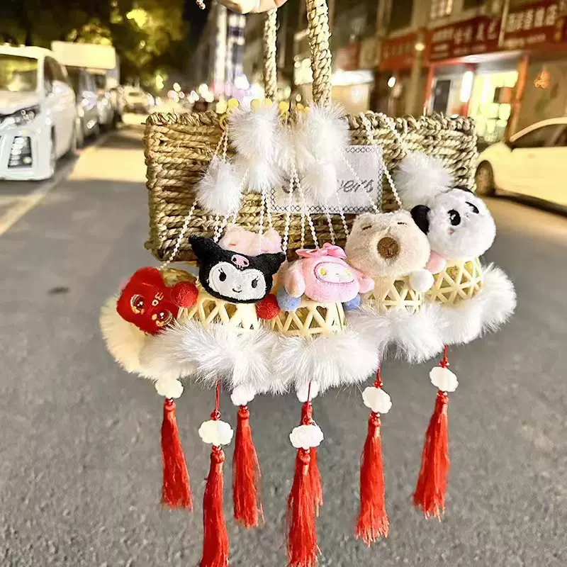 竹编卡通小灯笼爆款新中式中秋新年景区夜市摆地摊发光儿童小灯笼