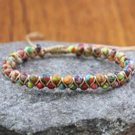Women's Jewelry 时尚天然石珠手链手工制作毫米
