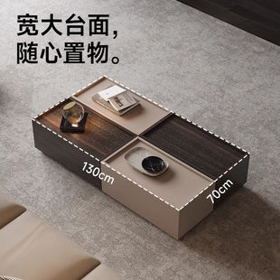 2025 New Modern Simple Home Light Luxury Square Storage Coffee Table Living Room Sofa Side Cabinet Can Be Spliced ​​Into a Tea Table