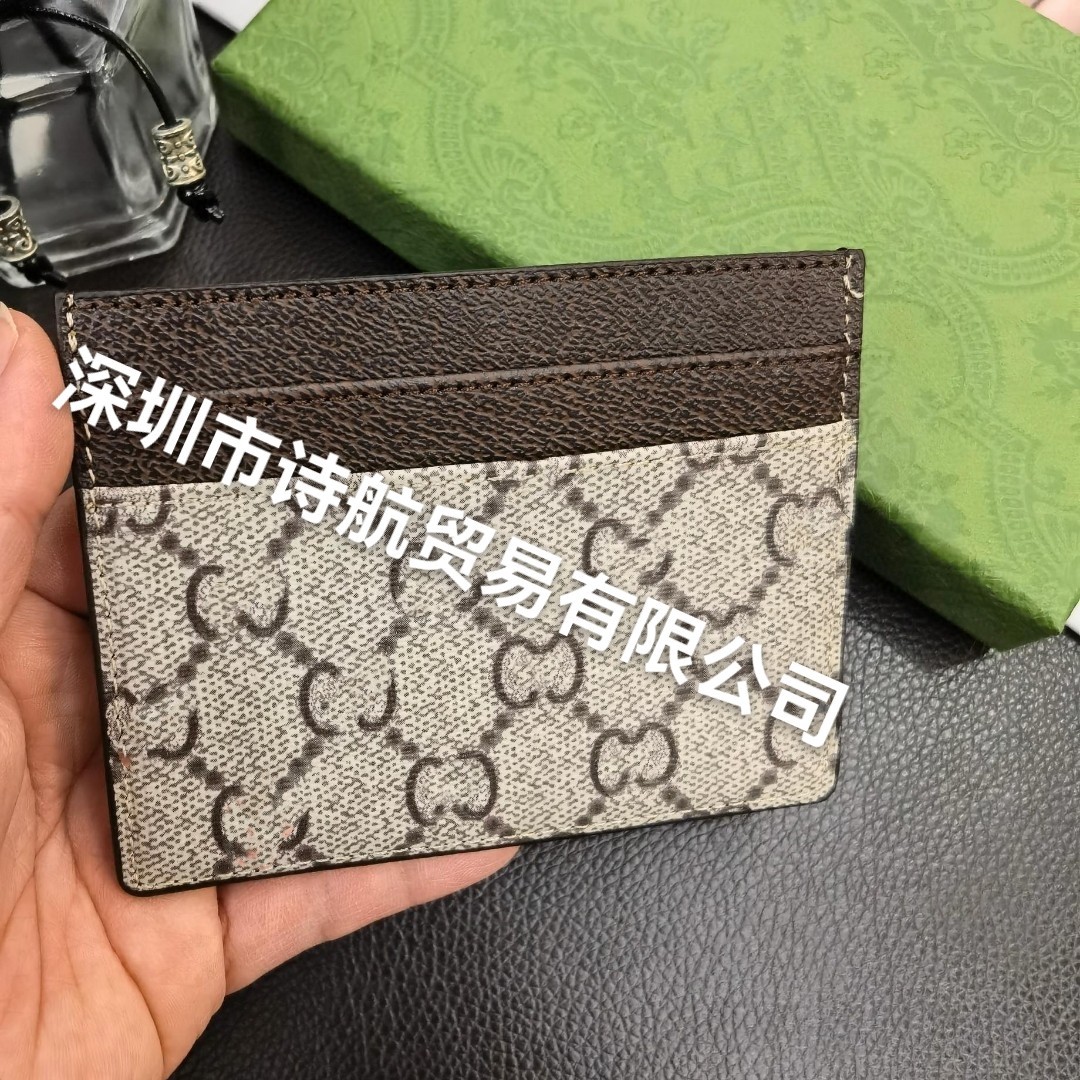 Marca de moda, paquete de tarjetas de lujo a juego, funda de clip de tarjeta, licencia de conducir, tarjeta bancaria, ranura para tarjetas multiposición portátil, moda de alta gama