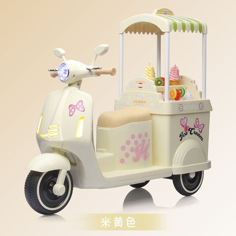 Hielo eléctrico para niños triciclo para niños niños niñas coche de juguete recargable control remoto de música iluminación