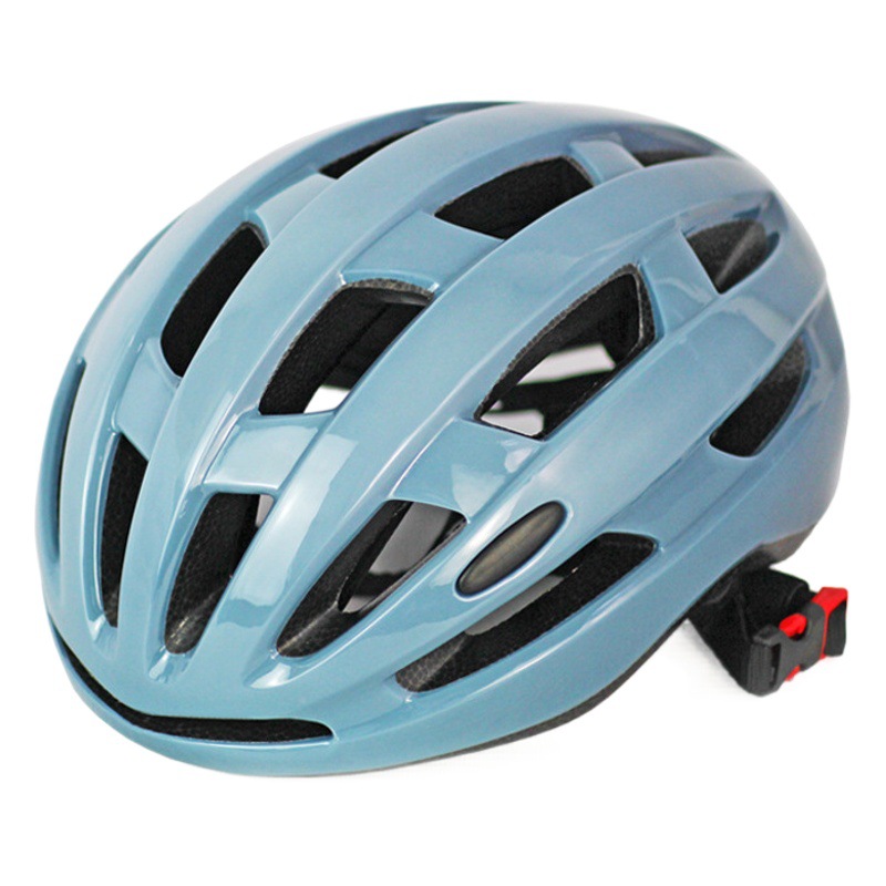 Casco de bicicleta con luz integrada moldeado unisex carretera de montaña casco transpirable ligero equipo de equitación
