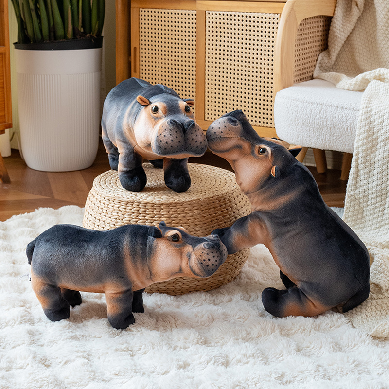 시뮬레이션 하마 봉제 장난감 인형 태국 어린이 선물 동물원 기념품 인형 난쟁이 하마