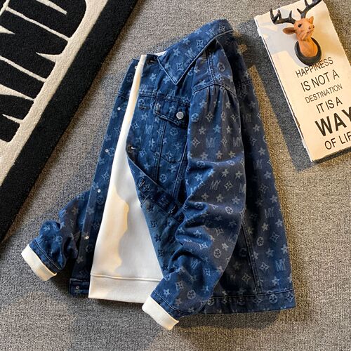 Men's denim jacket, sophisticated style, couple's set top, spring and autumn season, cool handsome men's clothing jacket, trendy