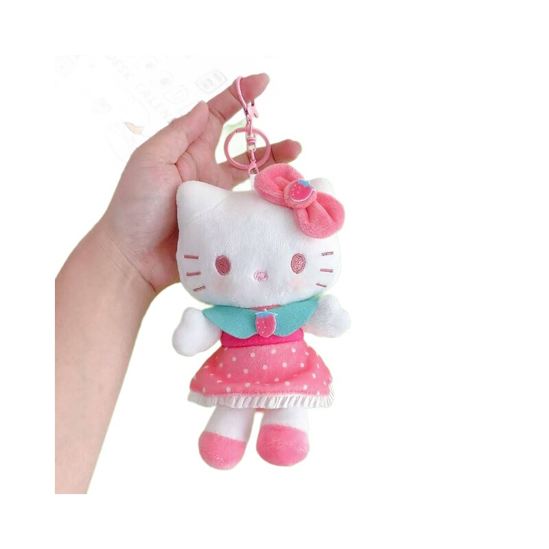 跨境三丽鸥库洛米hellokitty美乐蒂布丁狗公仔玩偶钥匙扣抓机娃娃|undefined