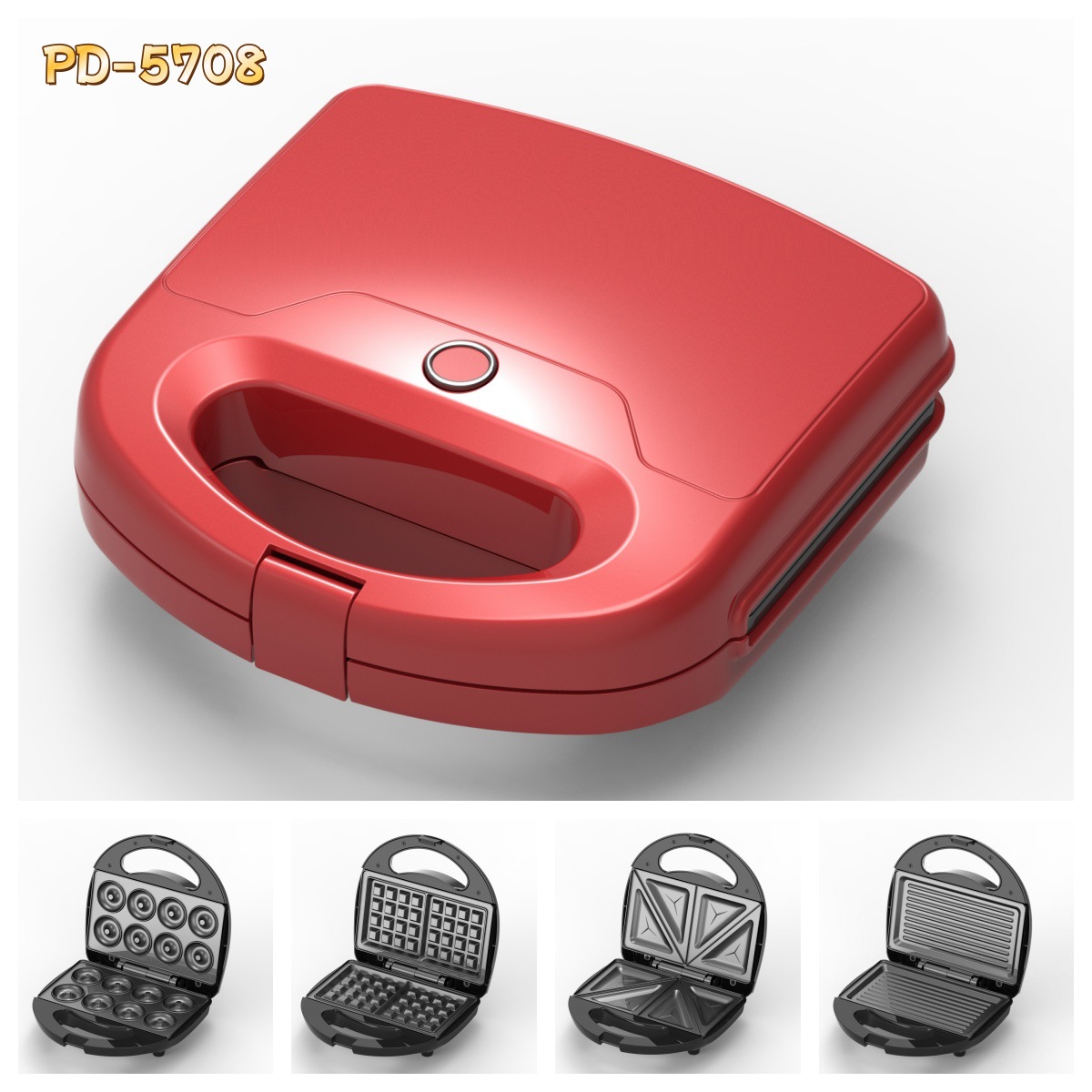 Cross-Border European Sausage Grill Machine, Household Donut Waffle Machine, Breakfast Sandwich Machine, Fried Steak Machine