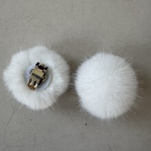 工厂批发毛球防水貂毛球仿獭兔毛球鞋夹diy饰品挂件服装辅料配件