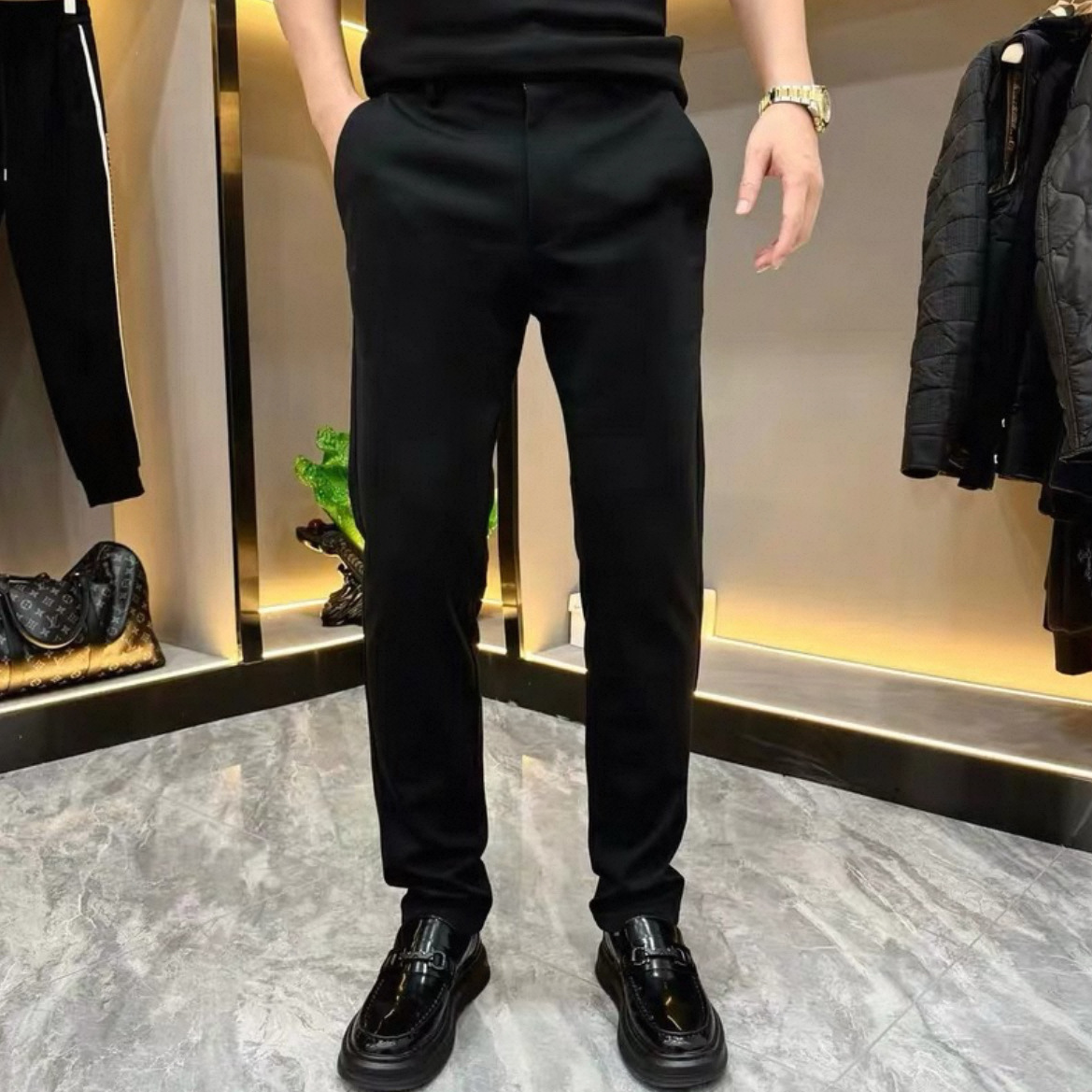 K4060 New Men's Casual Pants Simple Straight-Leg Dress Pants Men's Trousers European Style Business Fashion Men's Pants