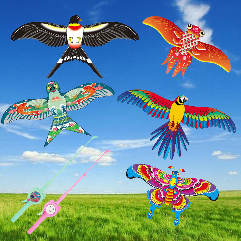 Hand-Held Small Kites 35cm Butterfly Eagle Goldfish Weifang Children's Mini Dynamic Kites for Sale at Stalls and Parks Wholesale