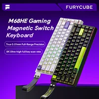 Механическая клавиатура FURYCUBE M68HE, 68 клавиш, проводная RGB, магнитные переключатели Pro