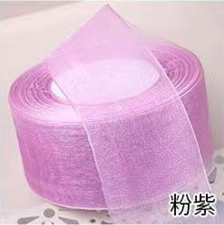 Liquidación al por mayor 4cm transparente hilo de nieve cinta flor regalo caja hornear cinta gasa hecha a mano arco cinta