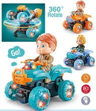 外貿出口新品發光電動萬向特技車沙灘車坐人電動車抖音同款四輪車