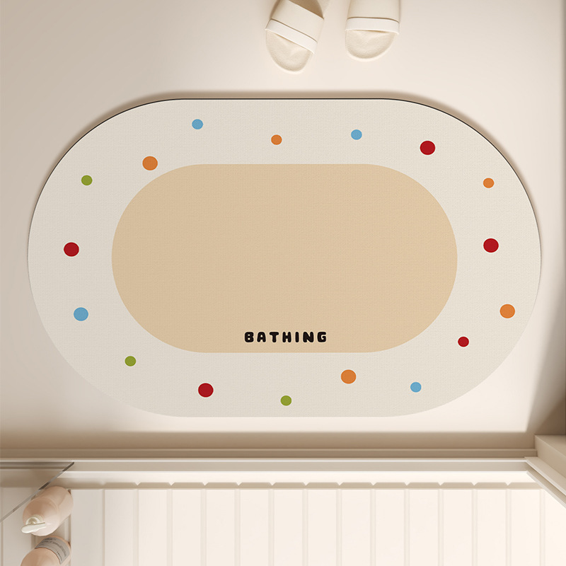 浴室フロアマット、トイレドア、珪藻泥吸水速乾フットマット、汚れ防止、滑り止め、家庭用フロアマット、ドロップシッピング|undefined