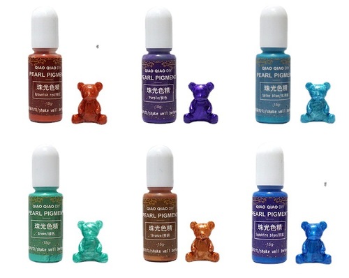 New DIY pearlescent color pigment diy uv crystal glue silicone mold coloring pearlescent color essence